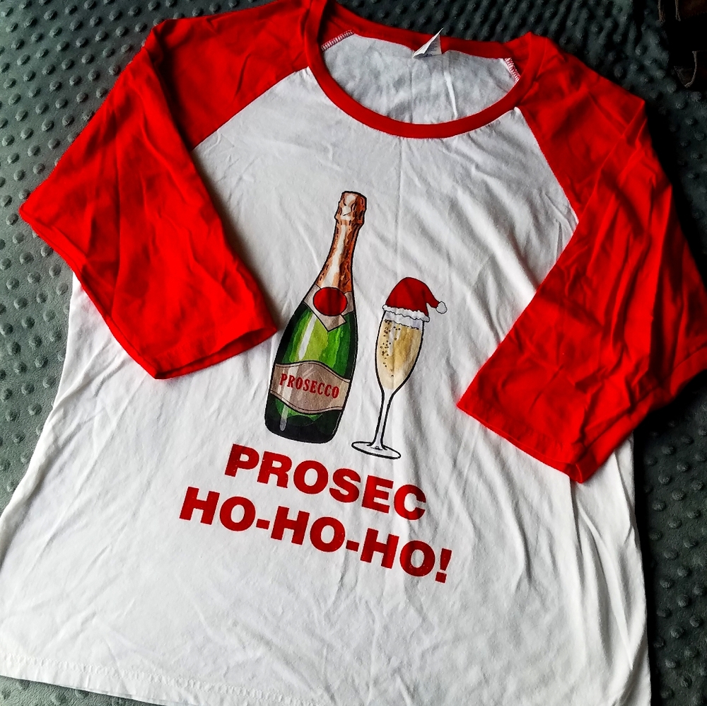 "Prosec Ho-Ho-Ho" Baseball T-Shirt Size XXL